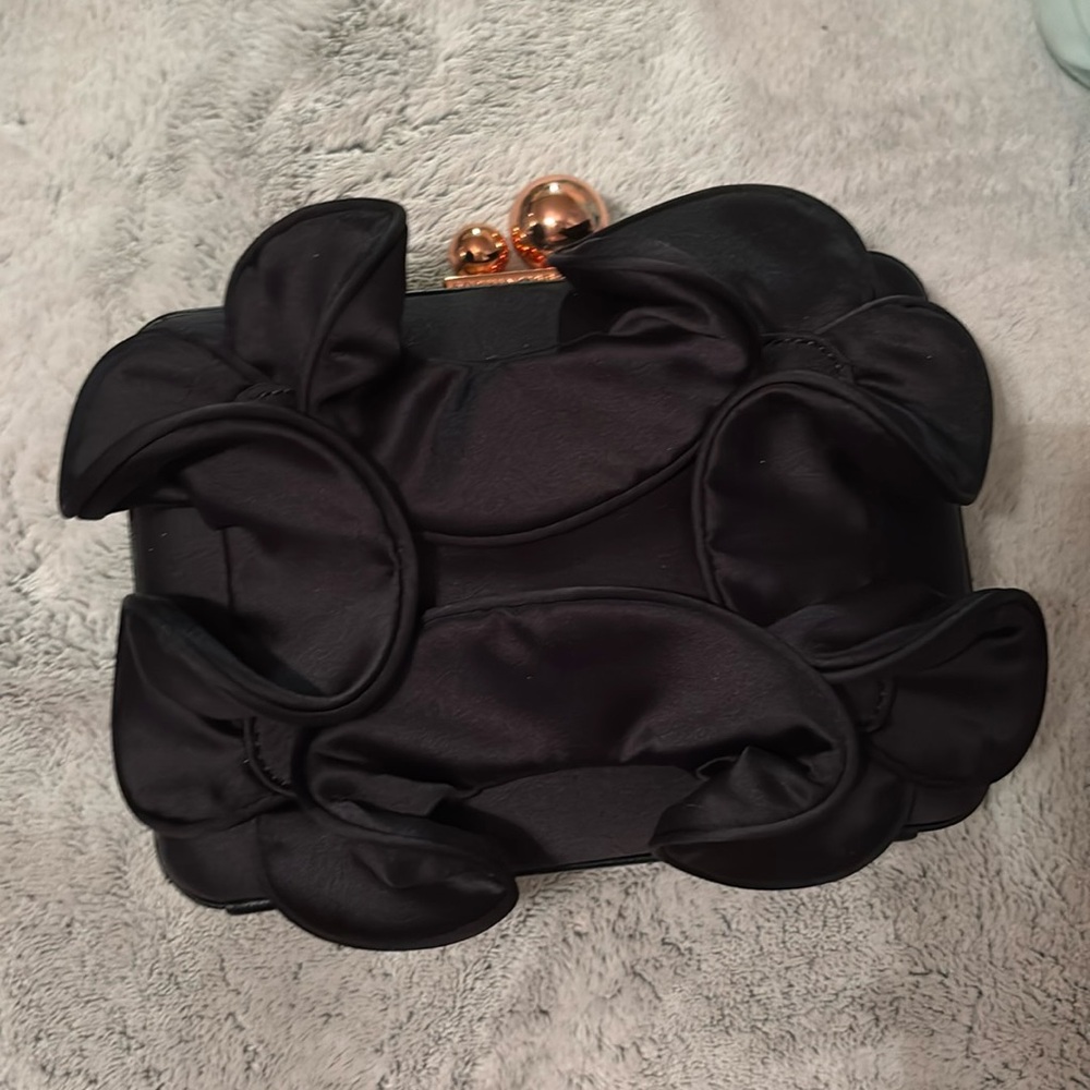 Sophia Webster black Vivi ruffles clutch